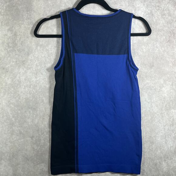 Derek Lam 10C X Athleta Tank Top Womens Medium Blue Colorblock Rib Knit Training - Picture 5 of 8